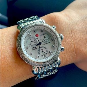 Michele CSX Diamonds Bezel Chronograph Watch